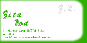 zita mod business card